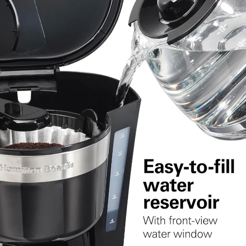 Hamilton Beach 12-Cup Coffee Maker | Modern Design & One-Touch Brewing 49631 - Image 7