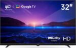 FPD 50 Inch Smart TV, 4K LED Google TV with Google Play Built-in Google Cast, HDR 10, MEMC, Voice Remote, Dolby Audio, UHD Flat Screen Television Compatible with VESA 300x300mm 