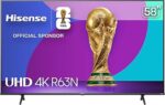 Hisense 58R63N-58 inch 4K UHD HDR LED Roku Smart TV-2024