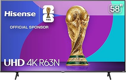 Hisense 58R63N-58 inch 4K UHD HDR LED Roku Smart TV-2024