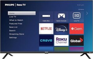 Philips Roku TV 40" FHD 1080p LED-LCD Smart TV (40PFL6543/F6), Alexa Compatible